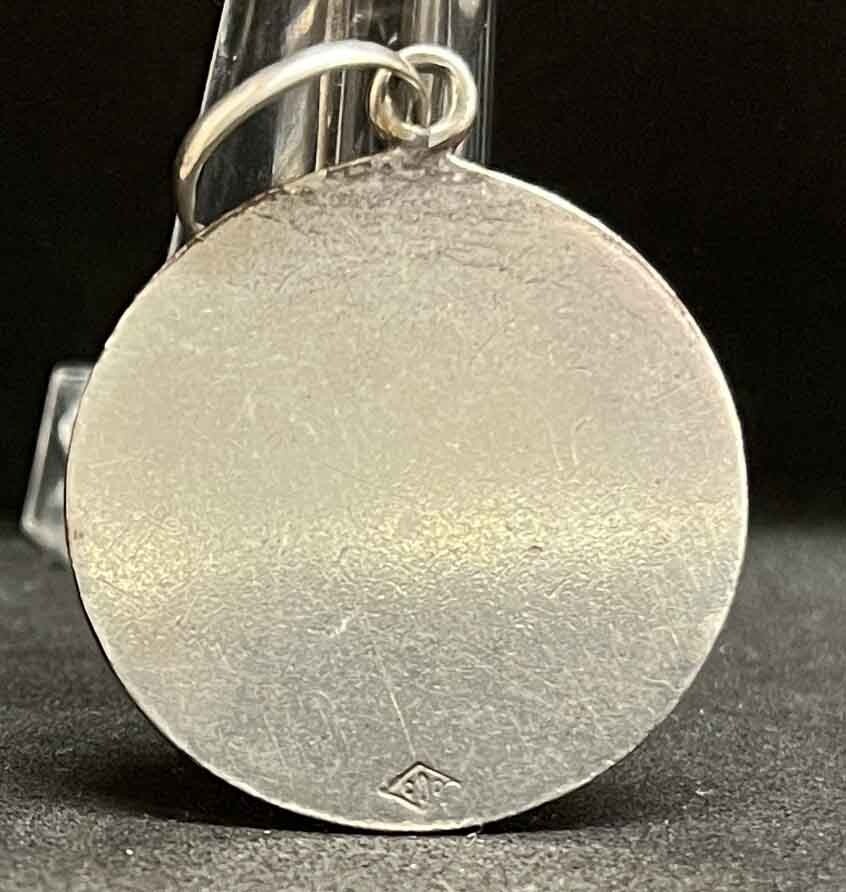 France vintage Our Lady of Lourdes silver catholic medal “900” 5.7 GRAMS
