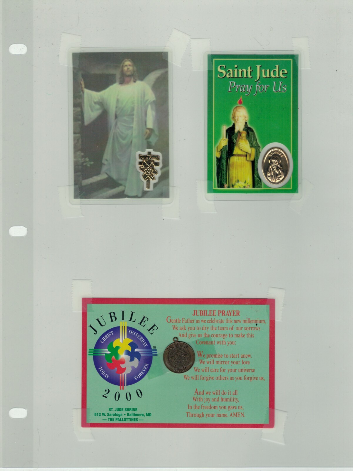 Collection of Catholic Tokens, Souvenirs, Charms, Brooches, ETC 1950s-2000s