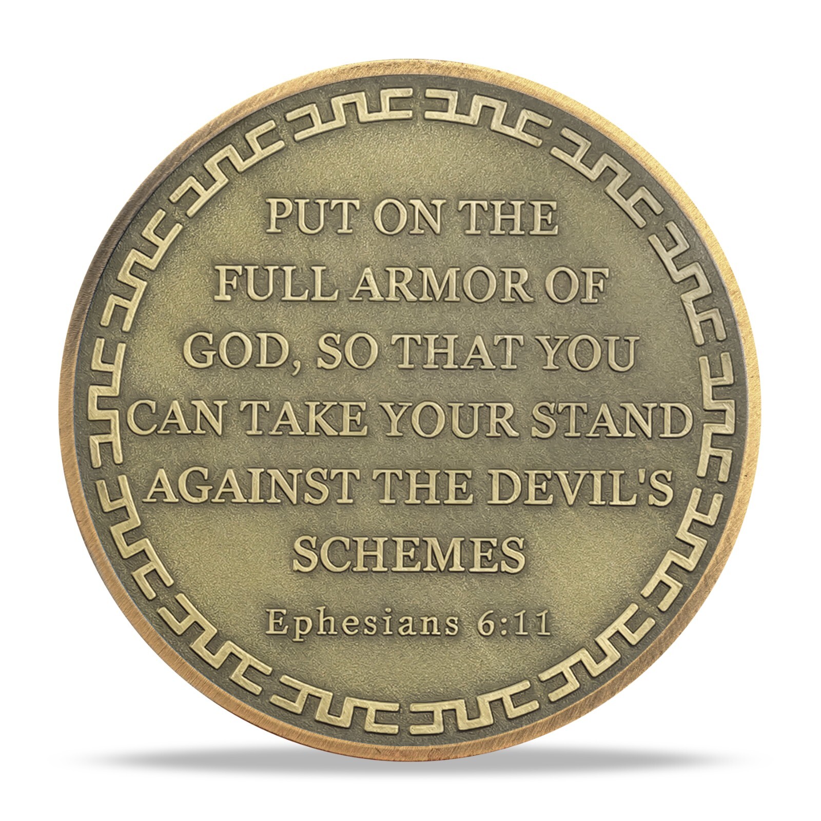 The Knights Templar Christian Challenge Coin Ephesians 6:11 Verse Religious Coin