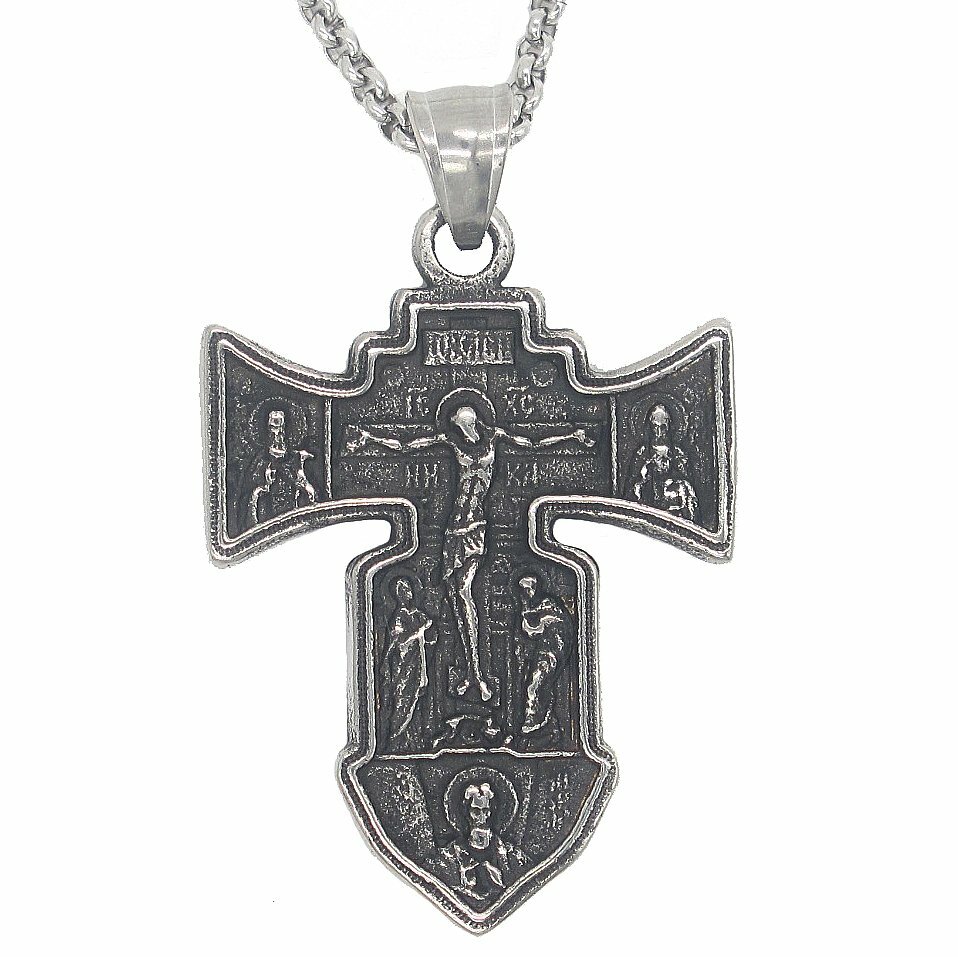 Archangel St Saint Michael Angel Necklace Pendant Stainless Steel Catholic Jesus