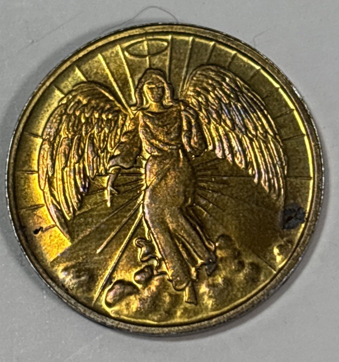 Vintage Guardian Angel-Double-Sided Gold Plated Good Luck Coin