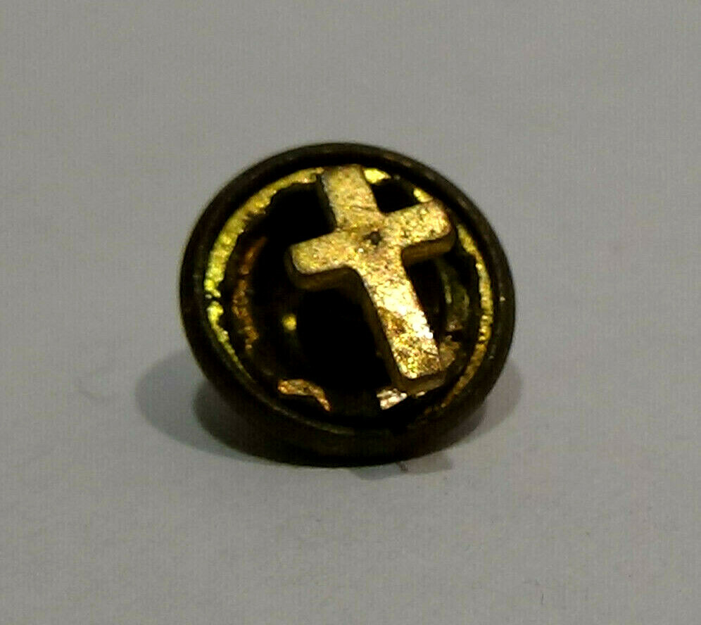 Holy Cross Lapel Pin Screw On Back Christian Religious Vintage Classic Style