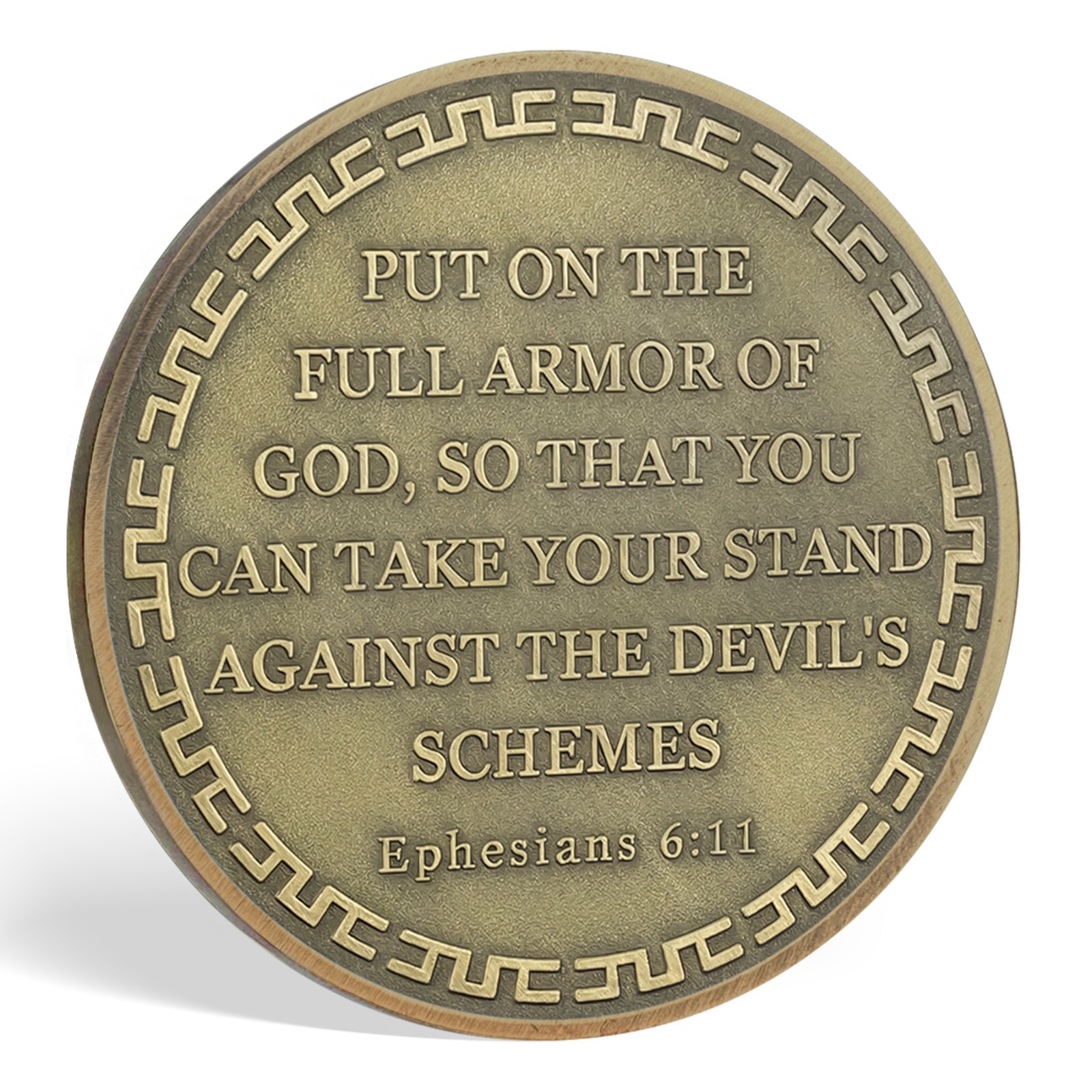 The Knights Templar Christian Challenge Coin Ephesians 6:11 Verse Religious Coin