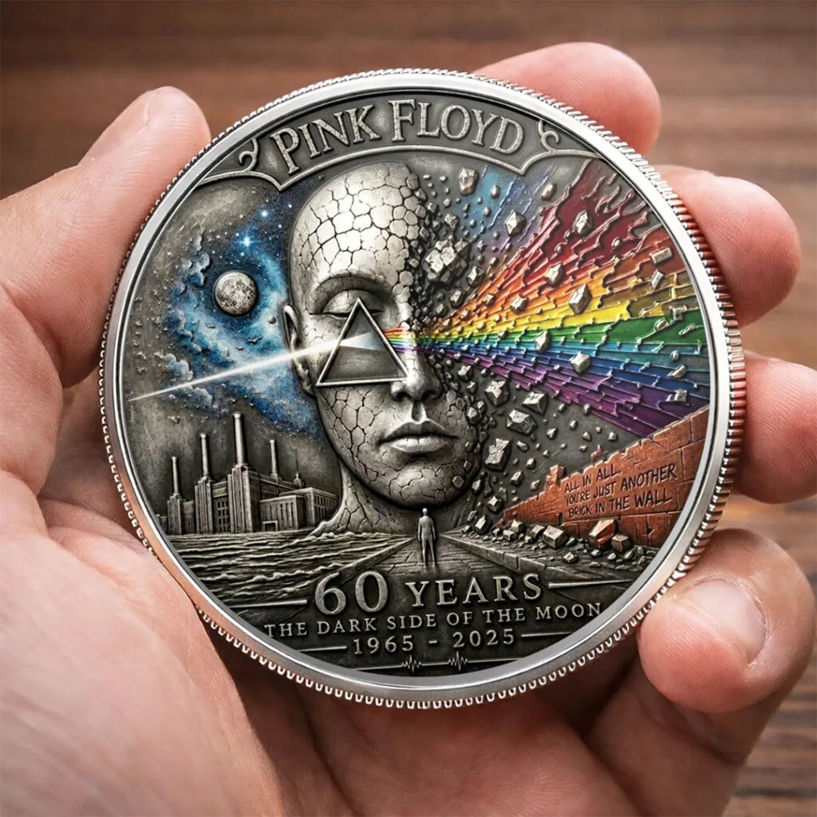 Pink Floyd 60th Anniversary Commemorative Coin – The Dark Side of the Moon Souve