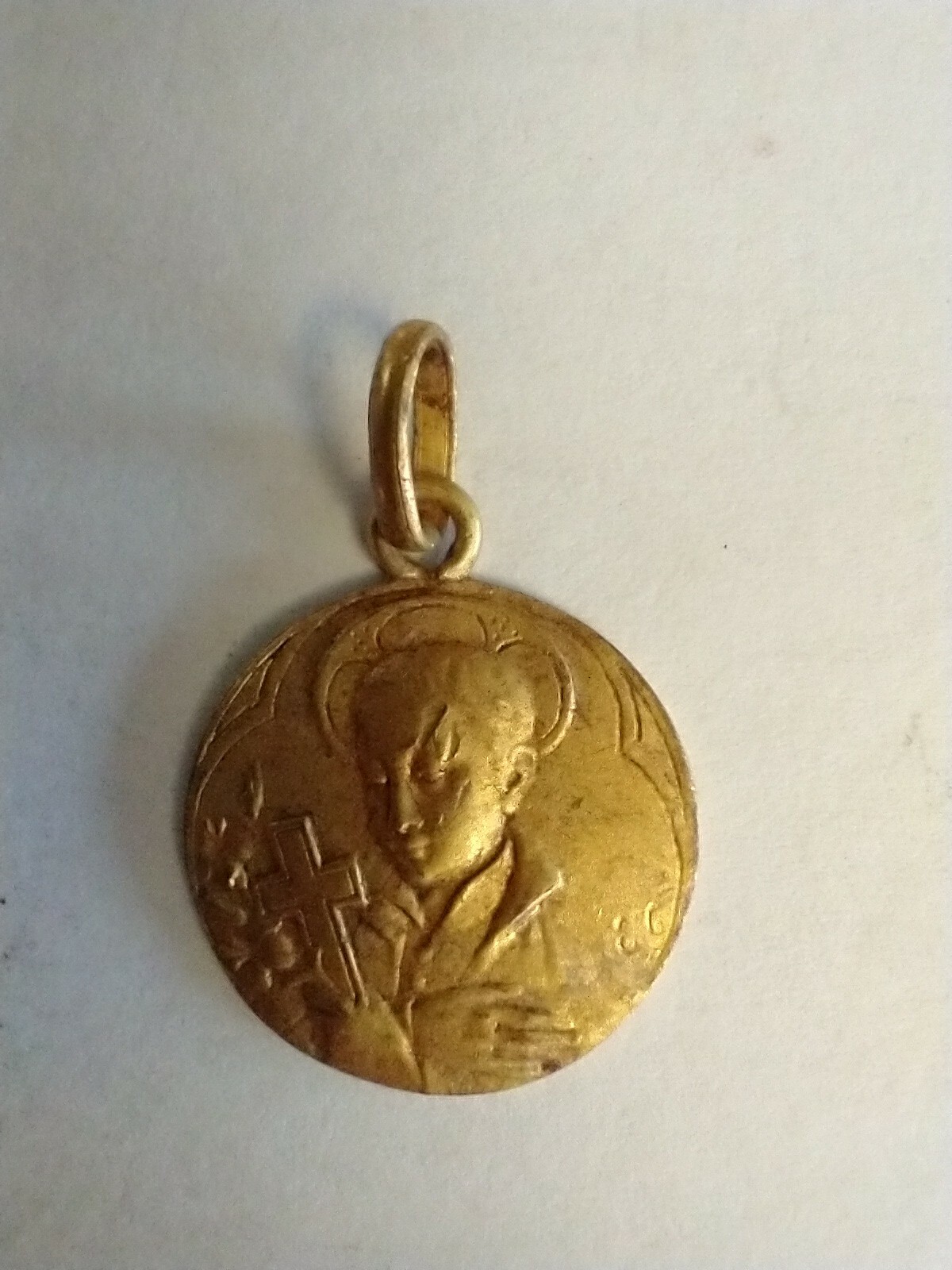 Catholic Vintage Gold Plated French Religious Medal France