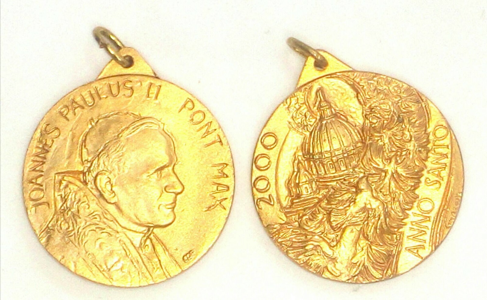 Pope John Paul II Jubilee 2000 Vatican Souvenir Medallion w/Free Postcard