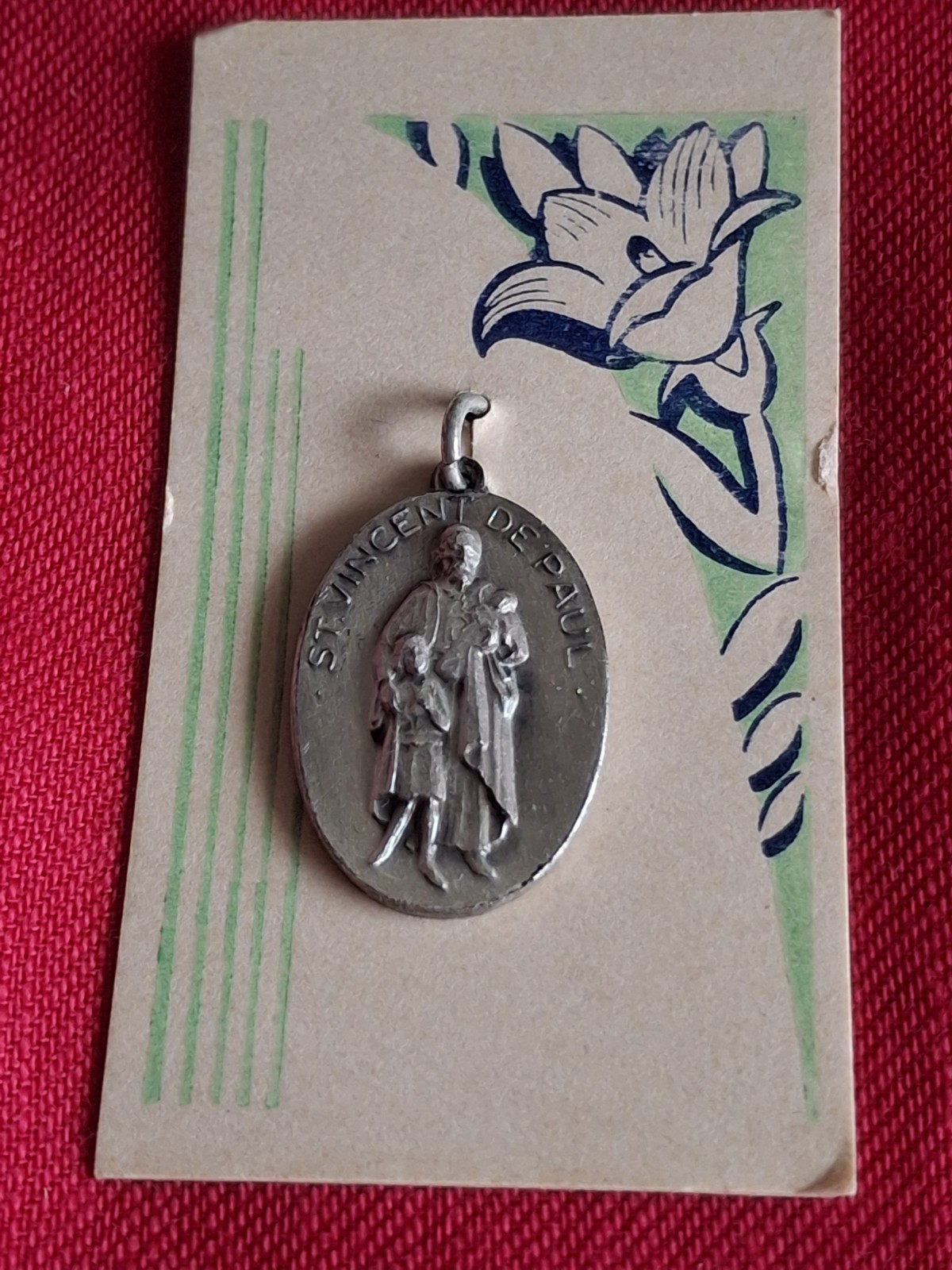 VintageVincent DE Paul Medal In Original Package New Never Used 1950s