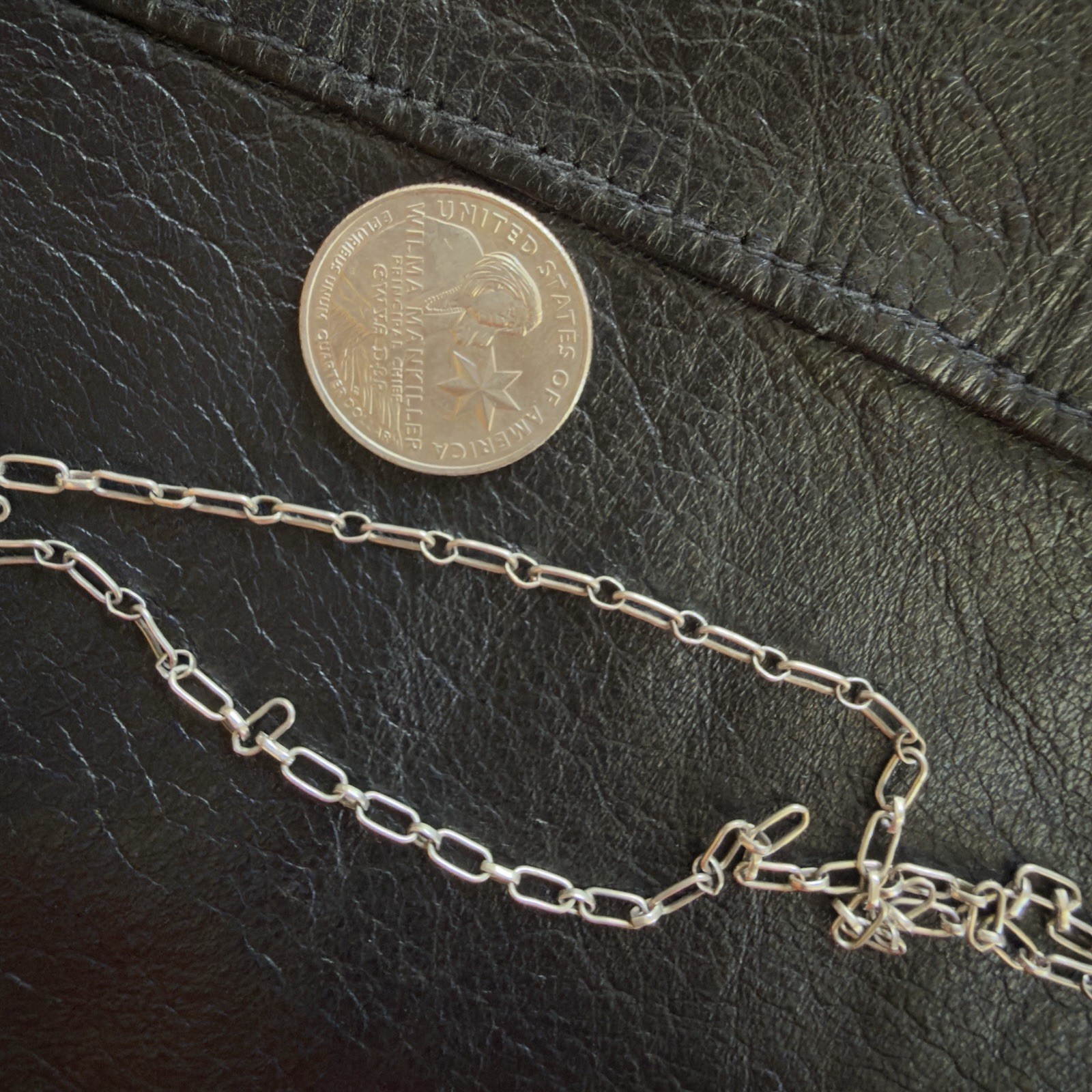 VINTAGE 1940’S ENAMEL – STERLING SLIDING ST. CHRISTOPHER – ST. JUDE MEDAL-CHAIN