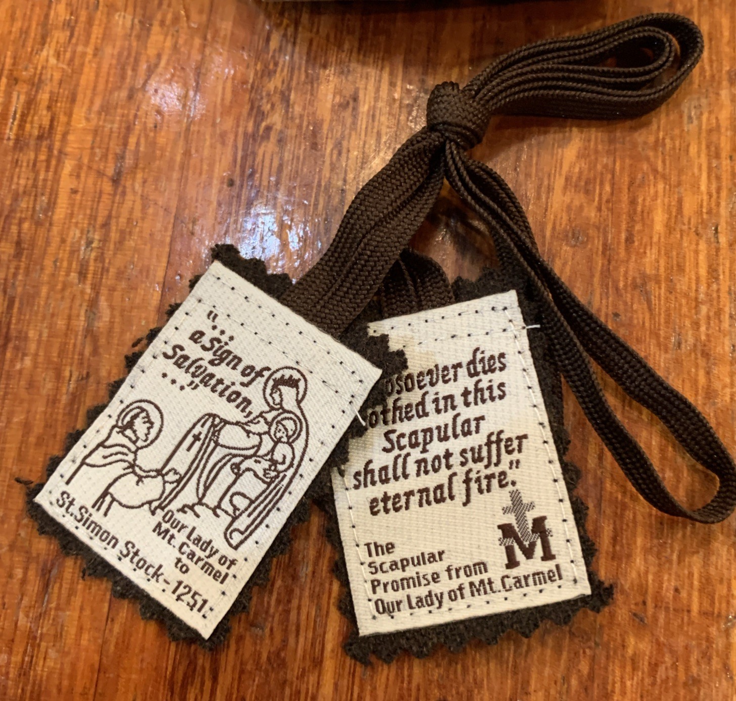 Brown Scapular, 10 Pack Bulk Scapulars Catholic Mary Our Lady Mount Carmel