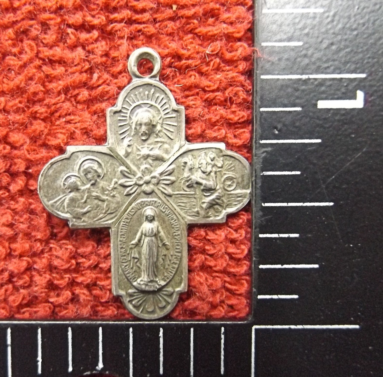 Vintage HMH Sterling 4 Way Cross I’m a Catholic Please Call A Priest