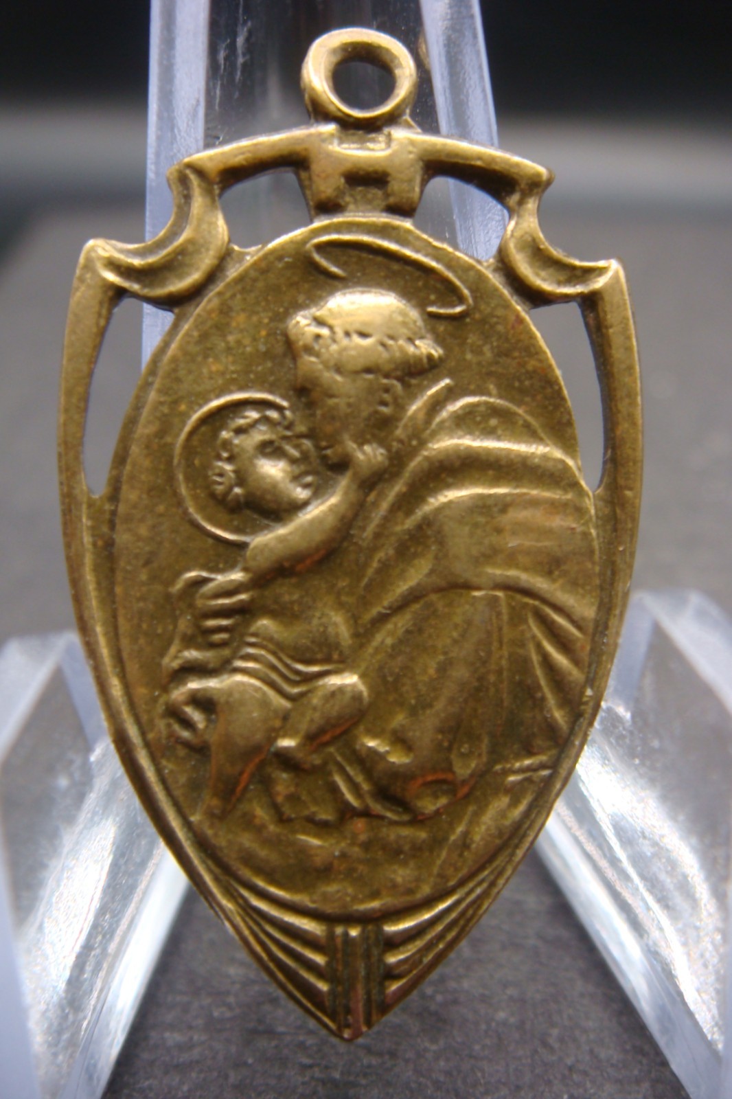 Rare Vintage Saint Anthony of Padua Medal – Italian Mystic Shield Protection