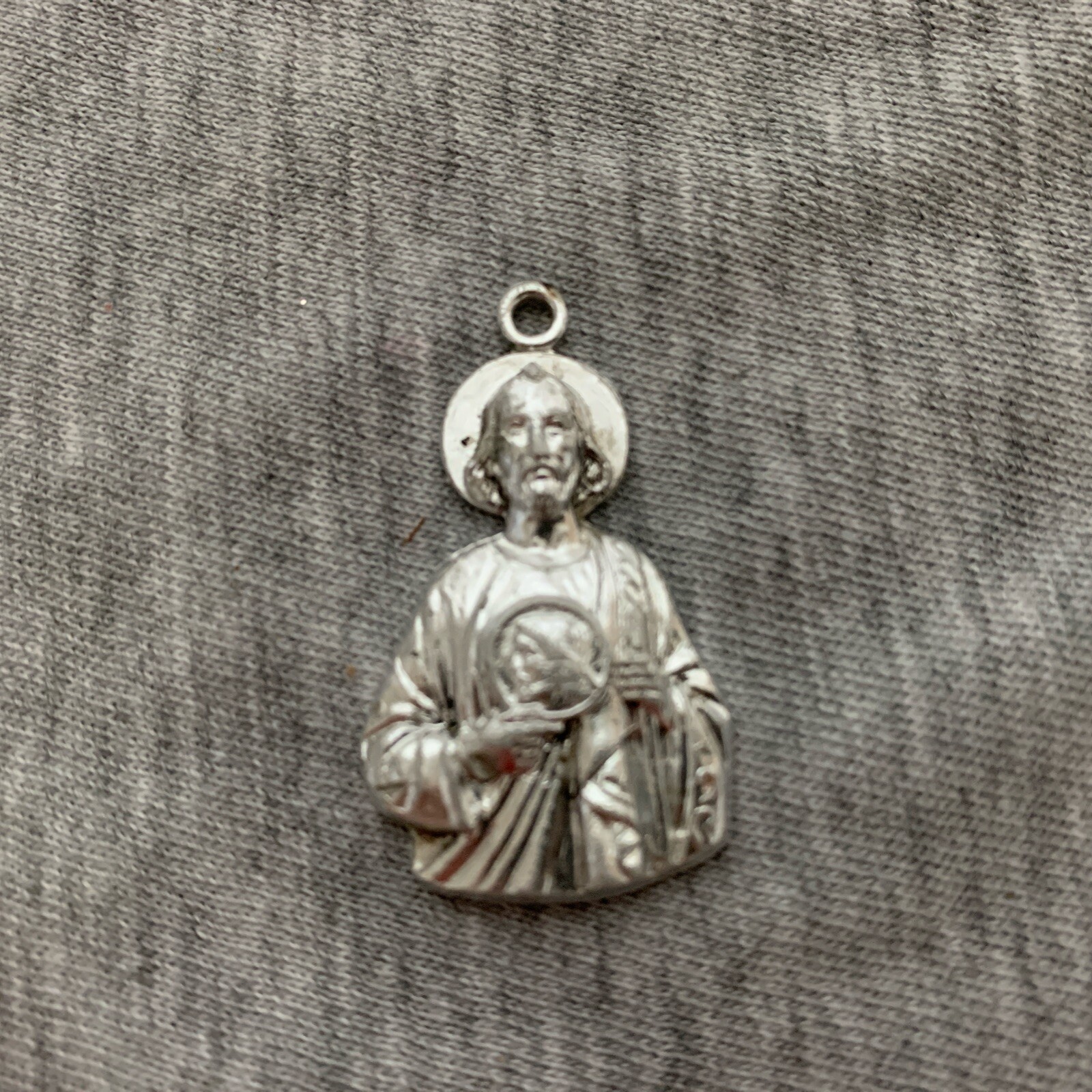 Vintage St. Jude Catholic Pendant Alvic Japan