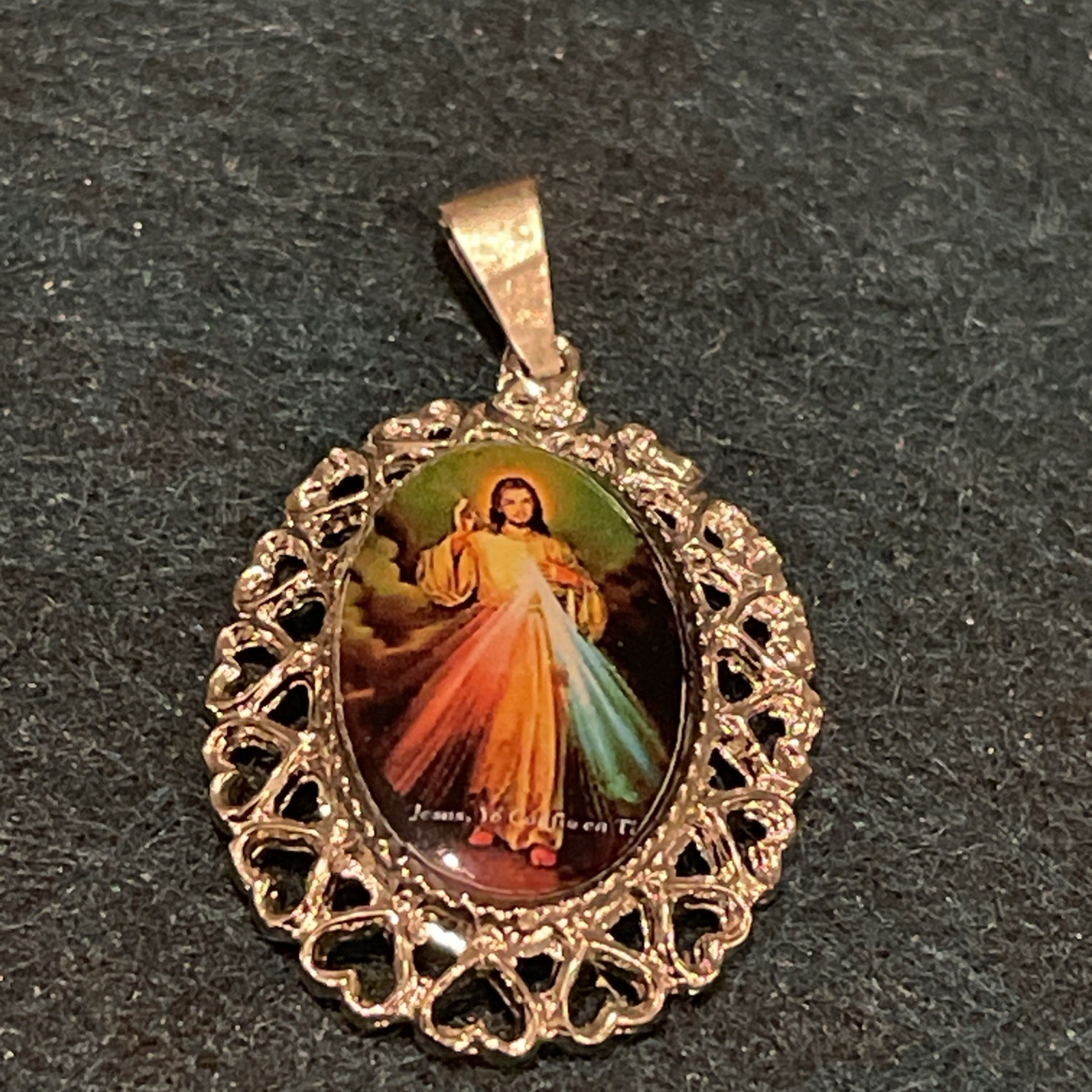 Lot Of 5 Religious Medals Pendants Charms Divine Mercy Virgen De Guadalupe +