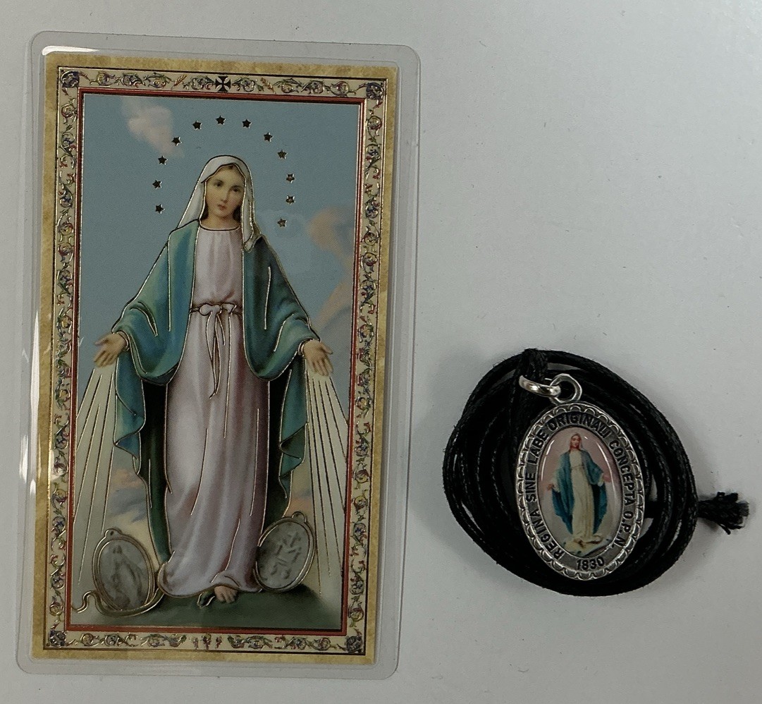 Miraculous Medal And Holy Card, Healing, Protection, Prayer, Exorcism In English