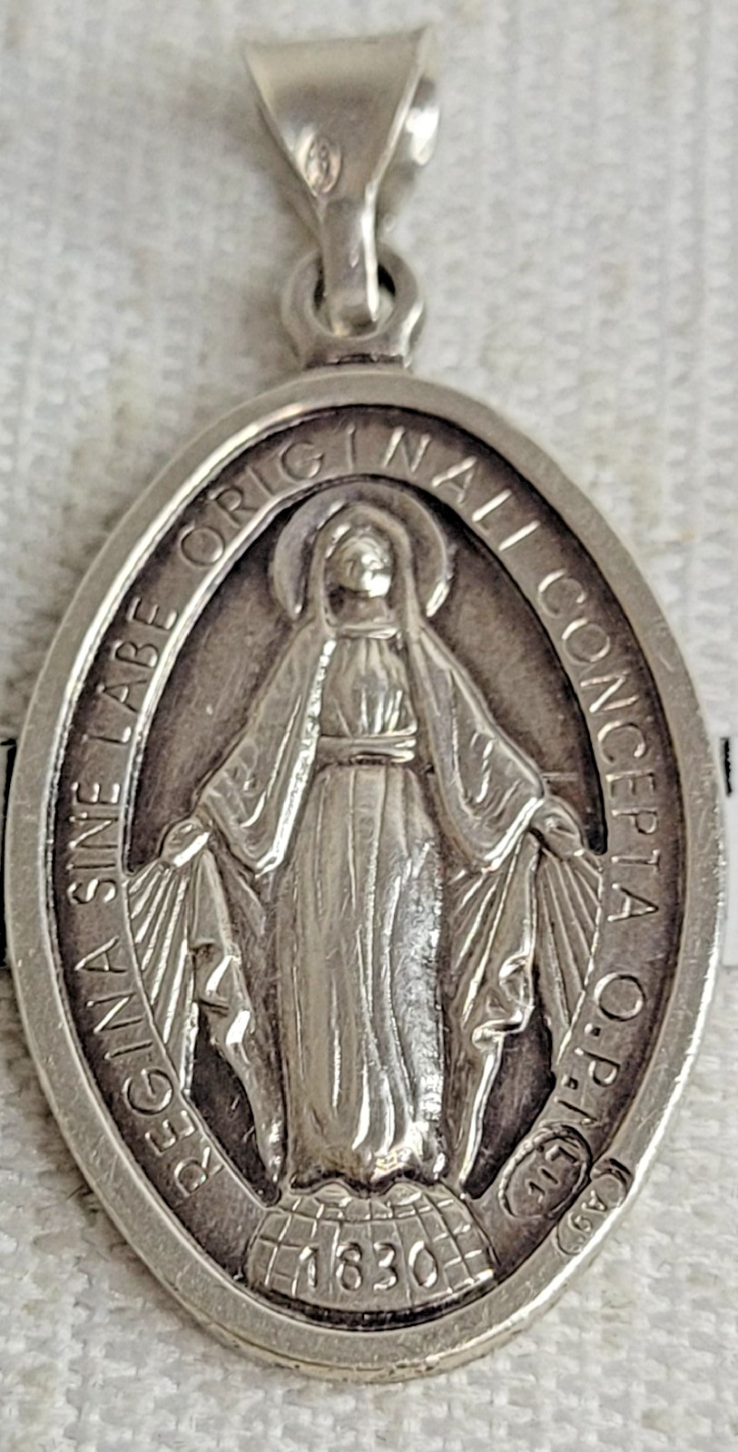 925 Sterling Silver~The Miraculous Medal~100% MADE IN ITALY~7.3 Grams