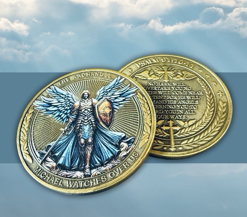 Archangel St Michael Challenge Coin USA Seller