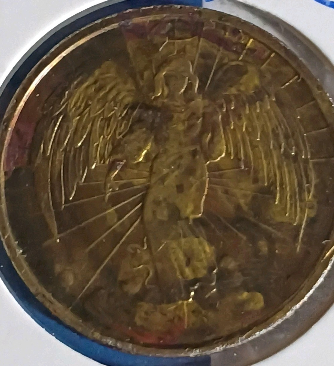 Vintage Guardian Angel-Double-Sided Gold Plated Good Luck Coin