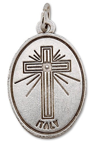 Immaculate Heart of Mary Oxidized Holy Catholic Medal Pendants,Lot of 12