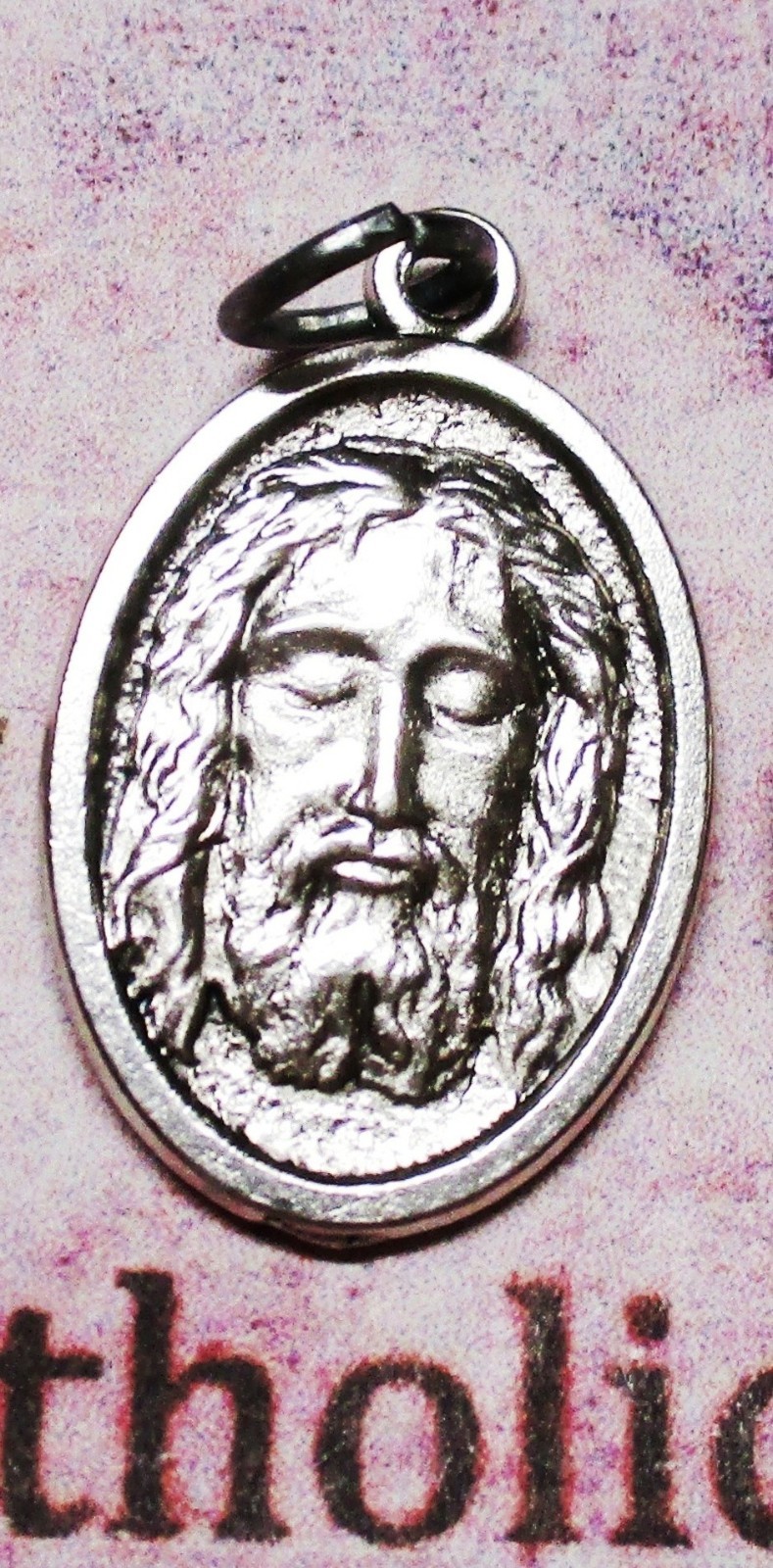 Shroud of Turin – Have Mercy on Us – Italian Silver Tone OX 1″ Medal