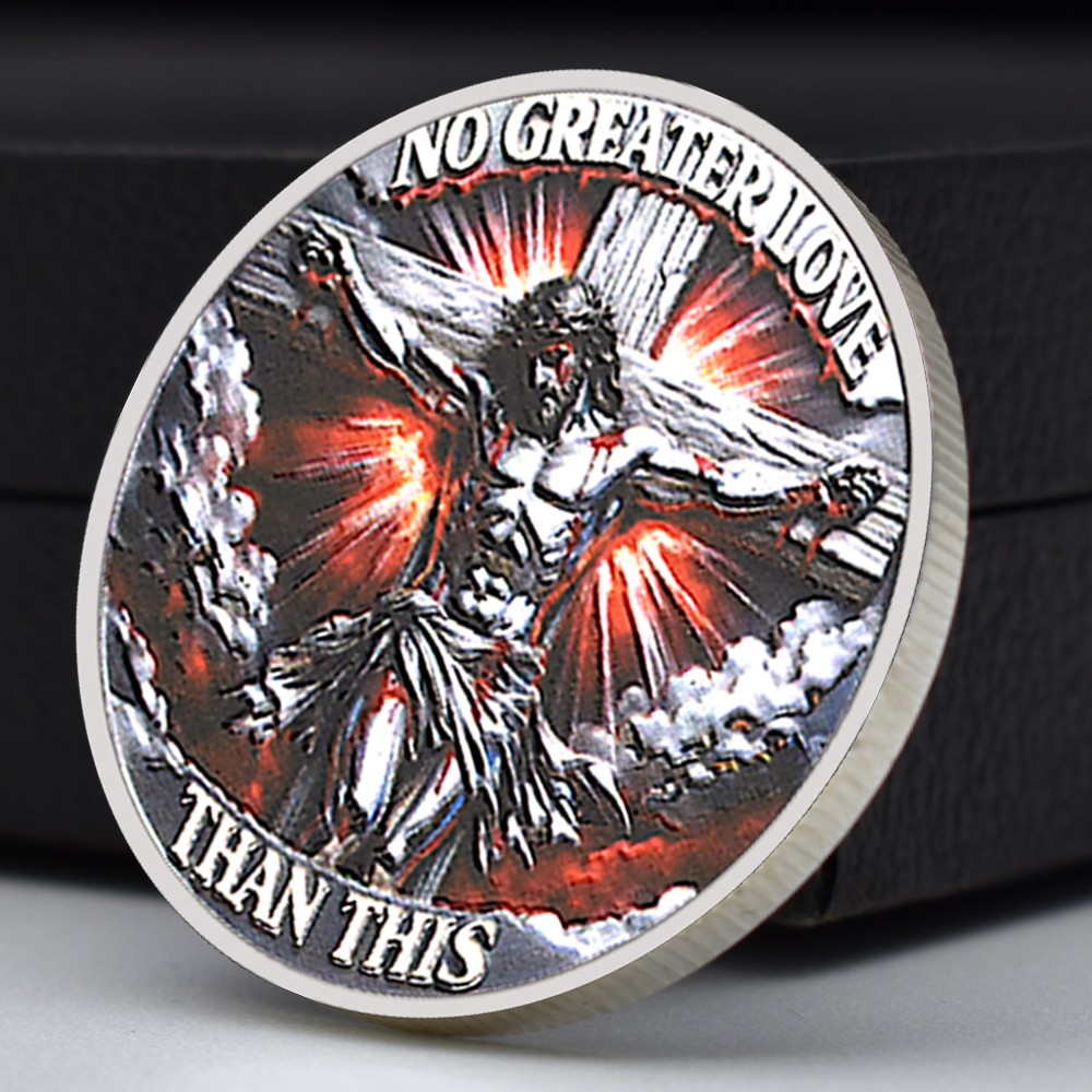 Jesus Crucifixion & Resurrection Commemorative Coin – Christian Gift Collectible