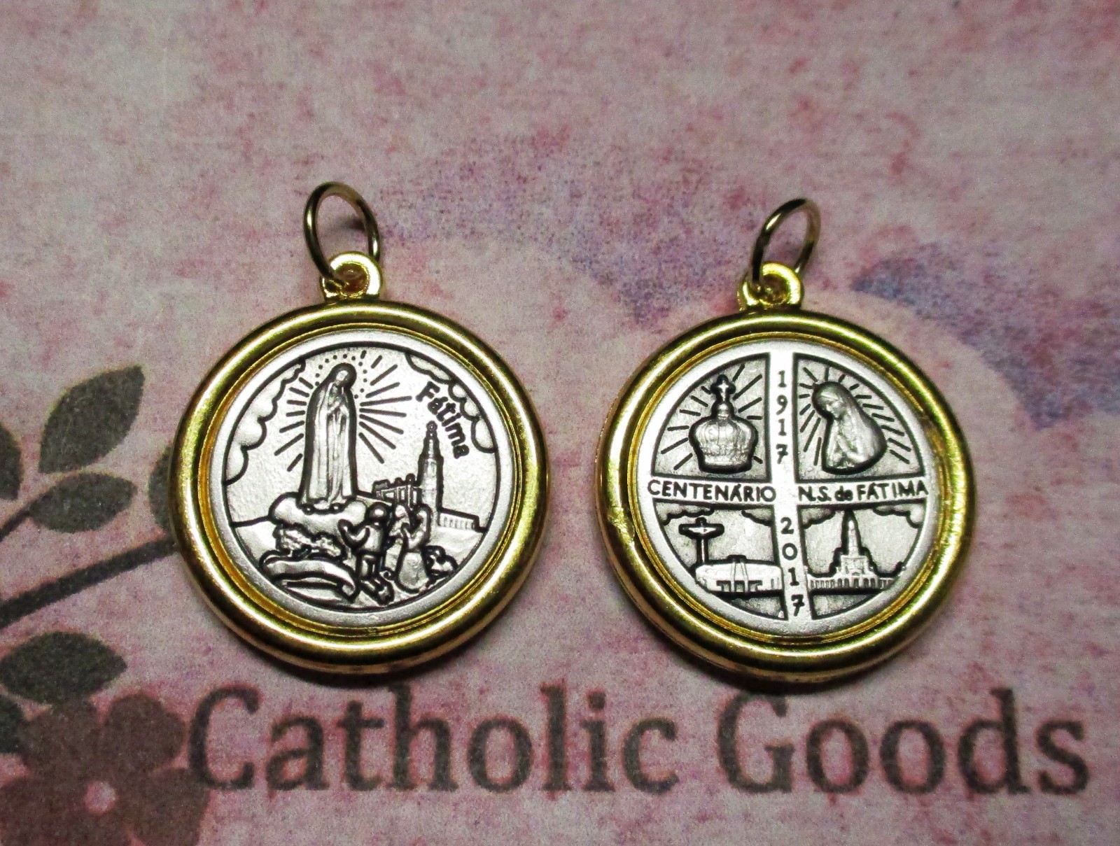 Our Lady of Fatima 100 Year Anniversary – Two Tone OX 1 inch Medal