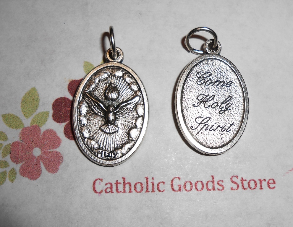 Holy Spirit – Come Holy Spirit – Ox Silver-tone Die Cast Italian 1″ Medal