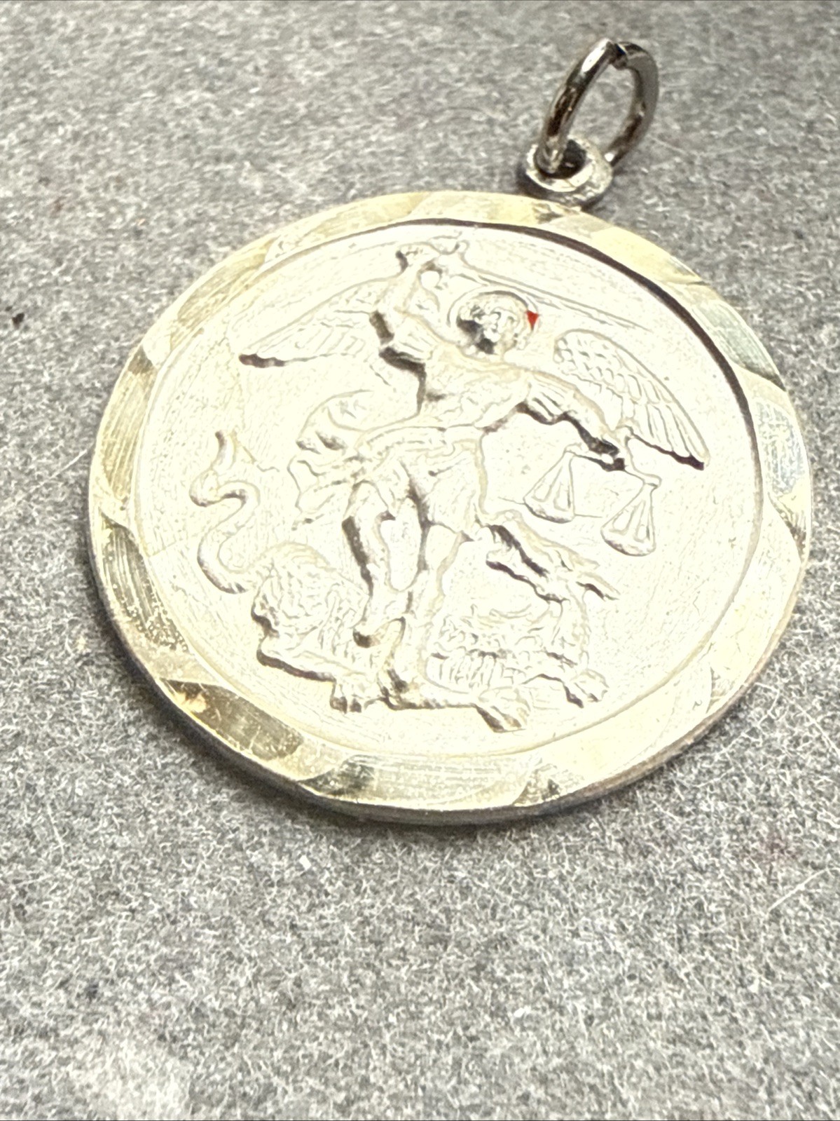 VTG Chapel Sterling Silver 925 St. Michael Defend Us Catholic Medal Pendant 1 “