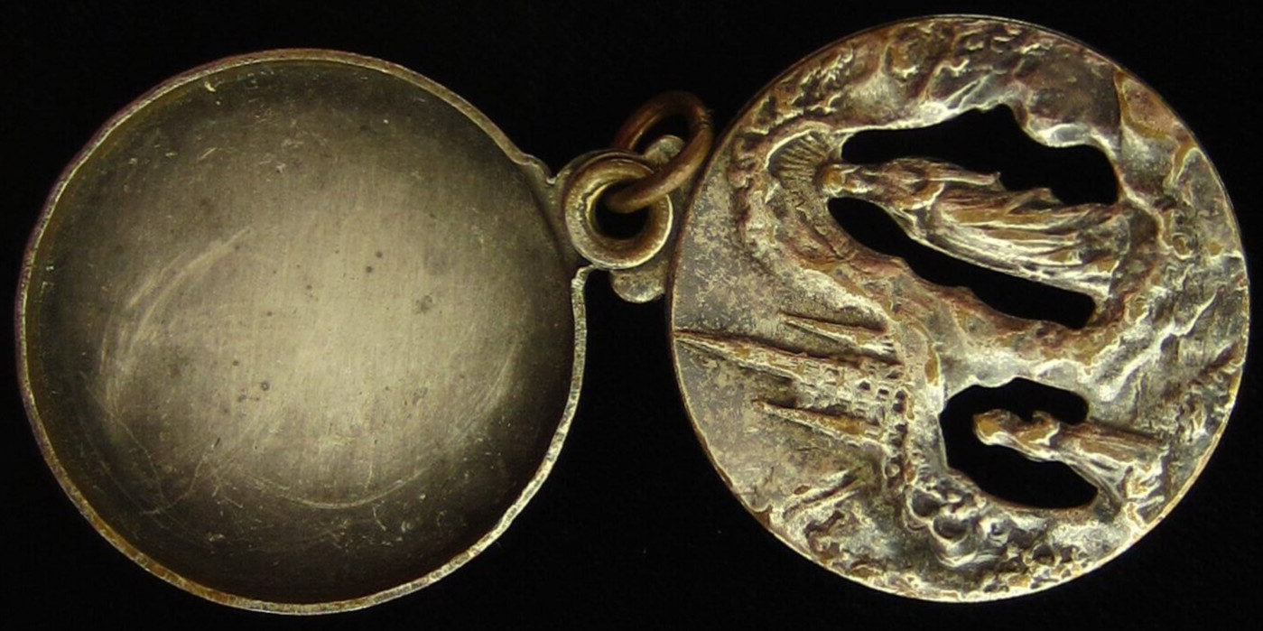 Vintage Mary Medal Slider Saint Bernadette of Lourdes Catholic Light in Weight