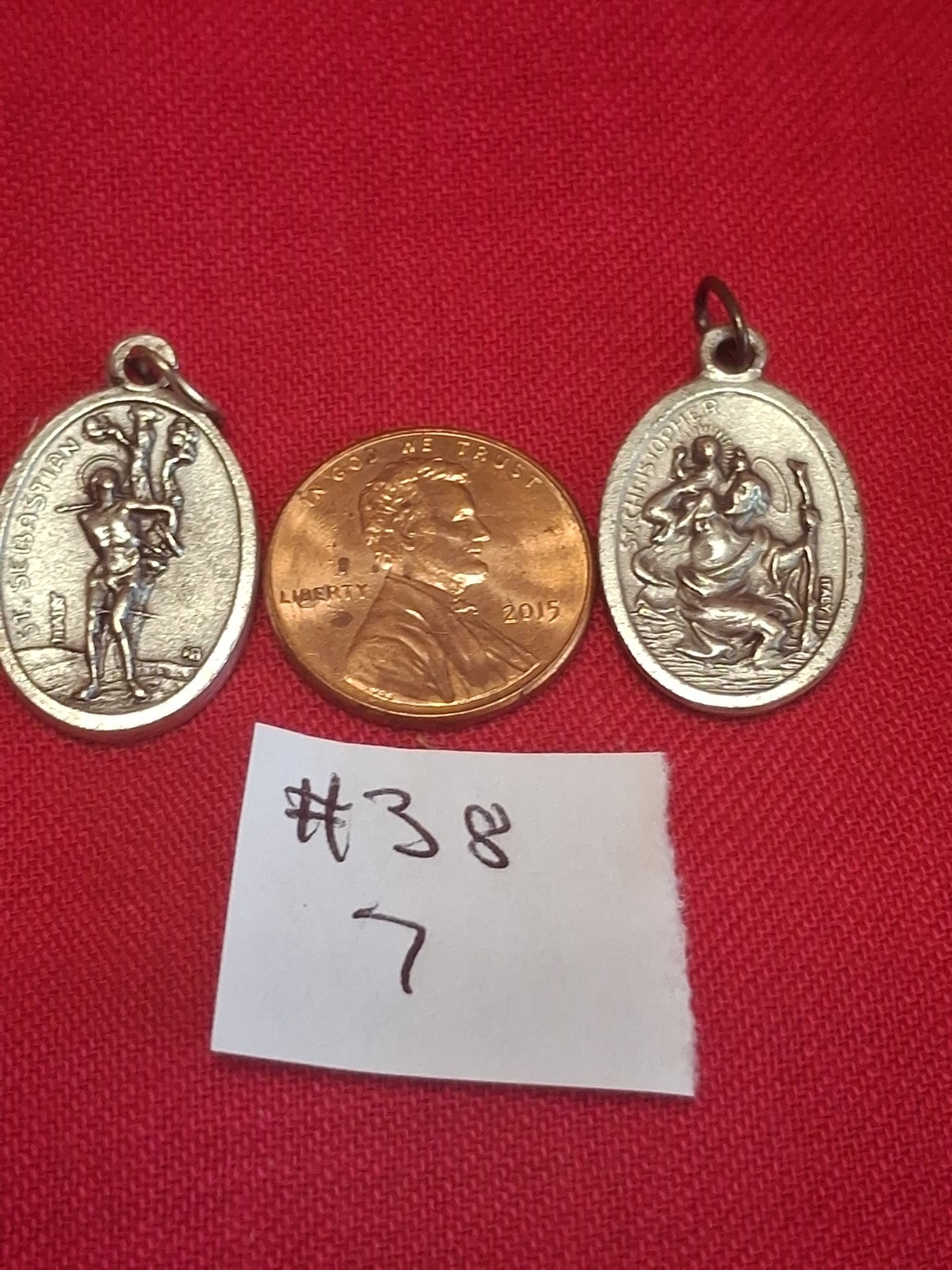 St Sebastian St Christopher Medal 2 Sided 1 Medal New Protection Sports
