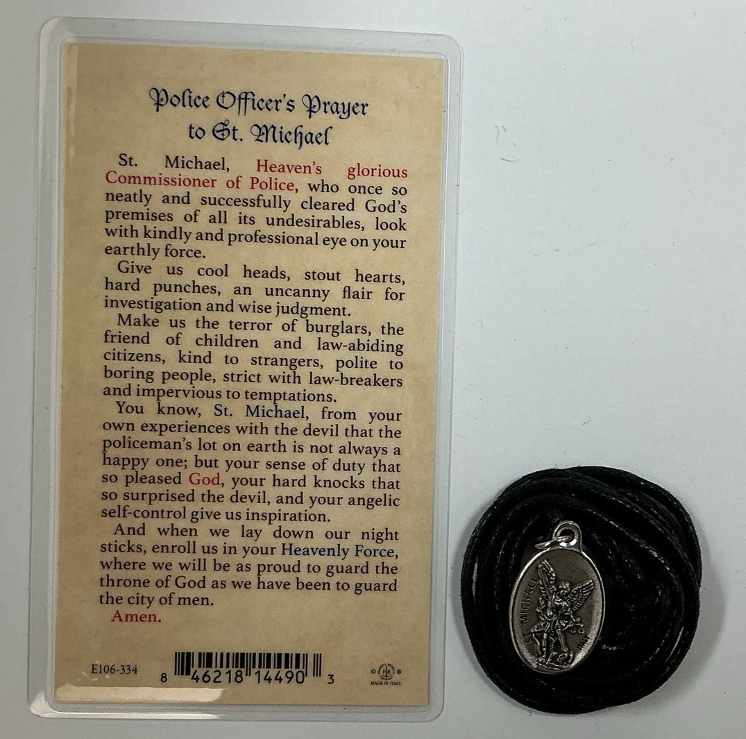 Medal Saint Michael And Holy Card,Healing,Protection,Prayer,Exorcism In English