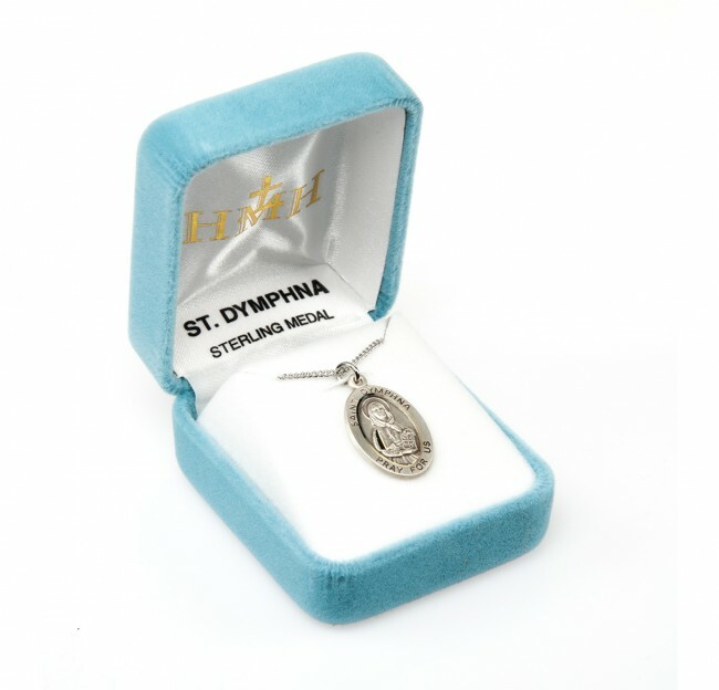 St. Dymphna Sterling Silver 24 Inch Necklace
