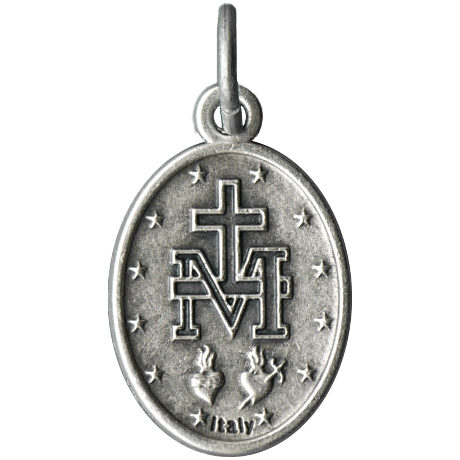 100 Small 0.75″ Miraculous Medals Bulk Pack Silver-Plated Made in Italy Catholic