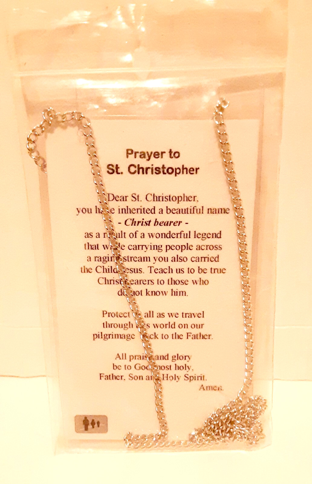 St. Christopher Hockey Medal Necklace with a FREE Prayer Card San Cristobal