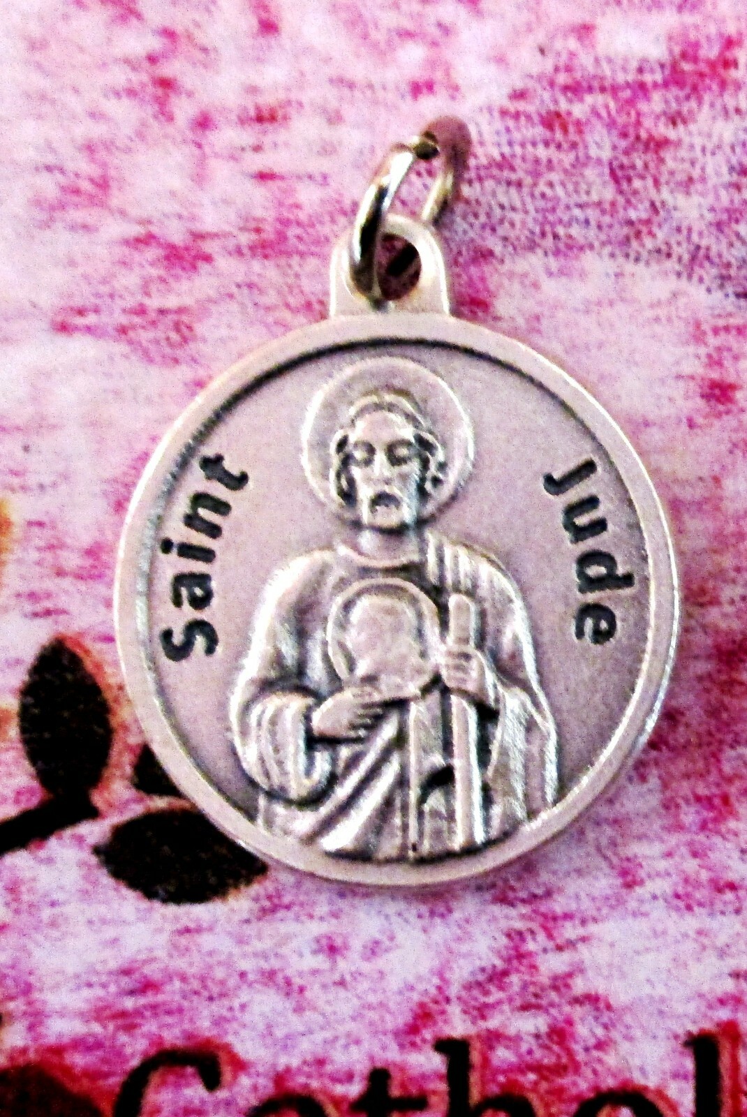 Saint St. Jude – Lord Grant me the courage…. – Silver Tone Round- Medal