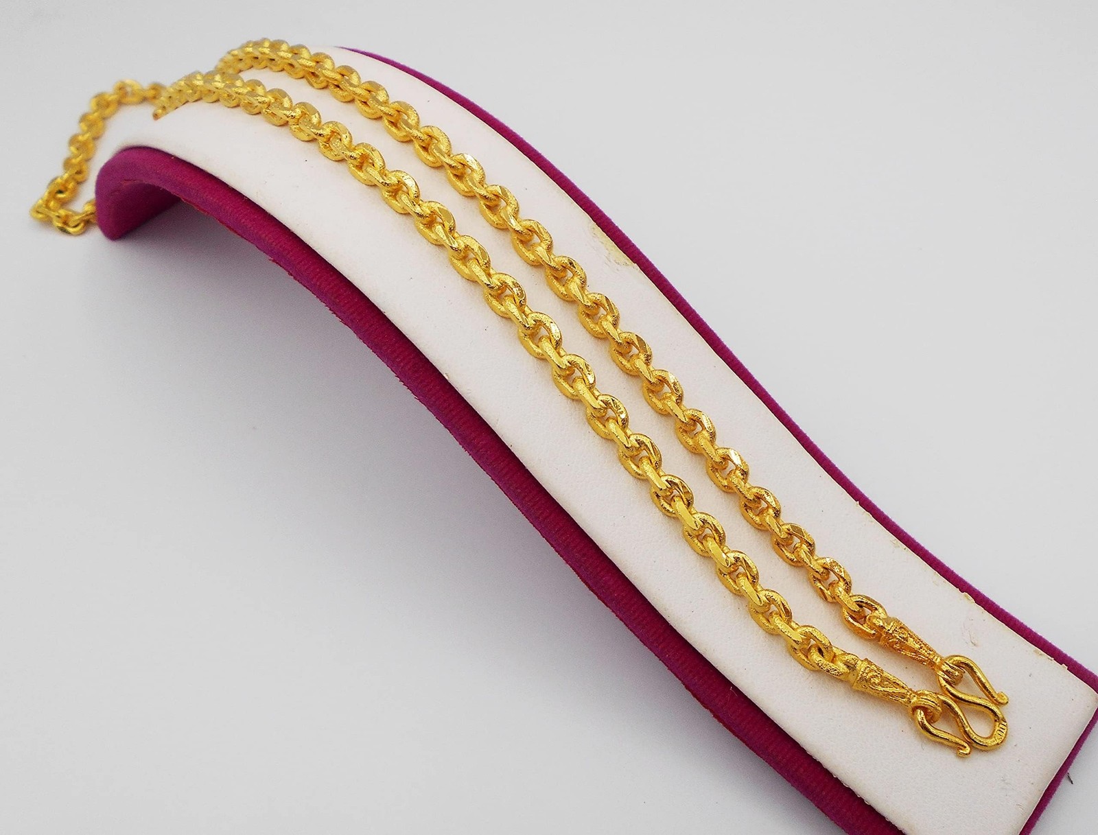 Men’s, Women Classic Chain 22k 23k 24k Thai Baht Gold GP Necklace 26 Inch 5 m…
