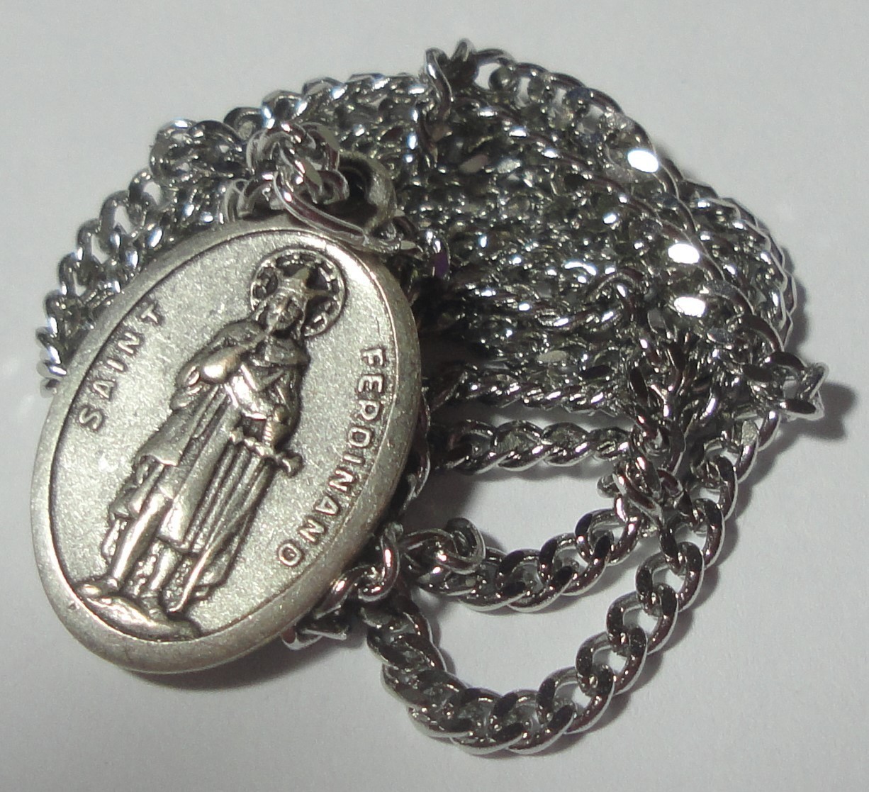 St Ferdinand III Holy Medal & Chain Patron of Engineers, Governors, Parenthood