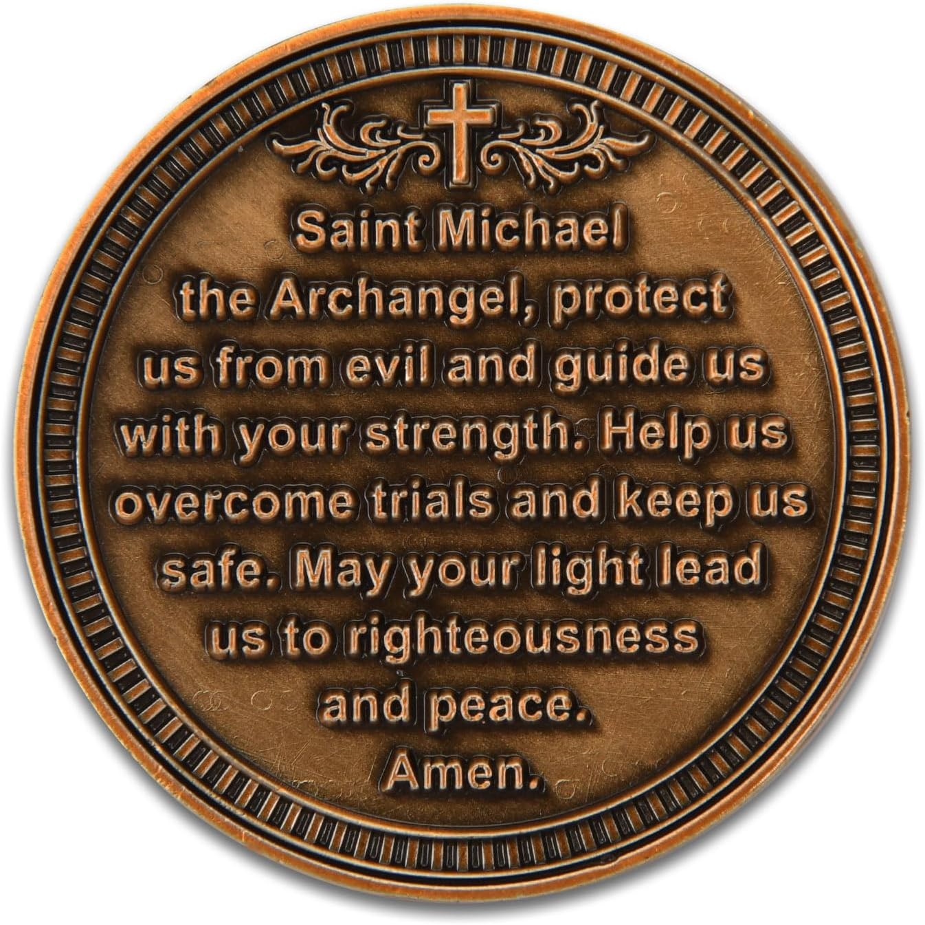 Saint Michael Archangel Protection Coin – 1.57-Inch Double-Sided Zinc Alloy Co