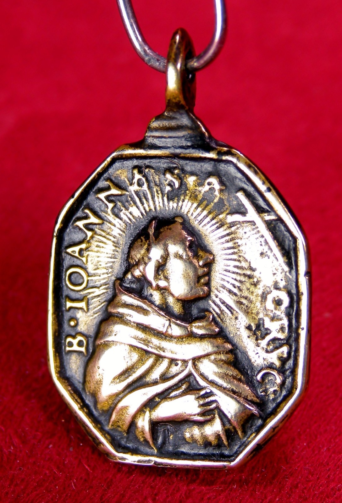 RARE ANTIQUE JOHN OF THE CROSS 1675 BEATIFICATION & TERESA OF AVILA ROSARY MEDAL