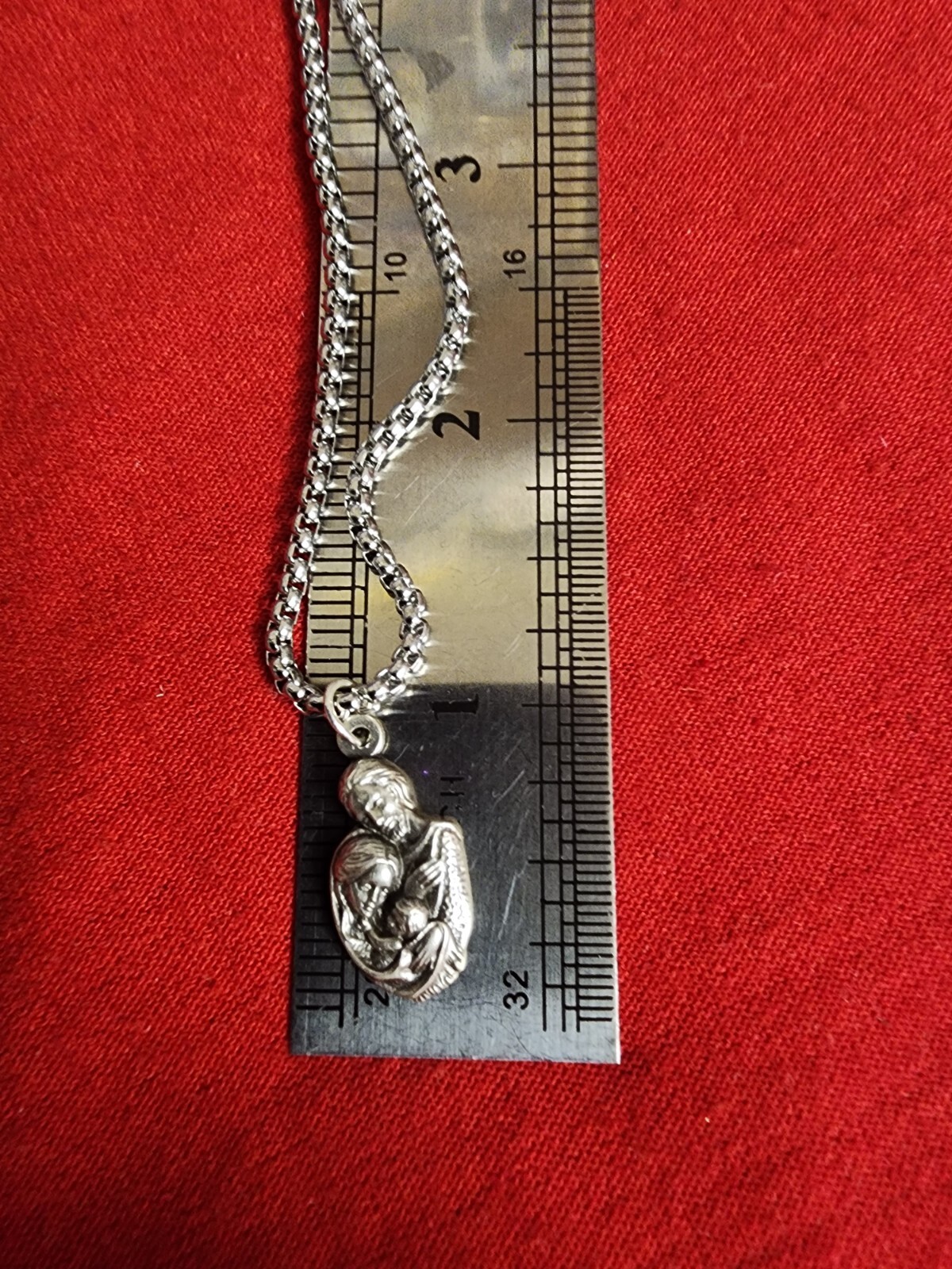 CHRISTIAN CATHOLIC MEDAL FOR THE HOLY FAMILY WITH CHAIN 20 ” ITALY
