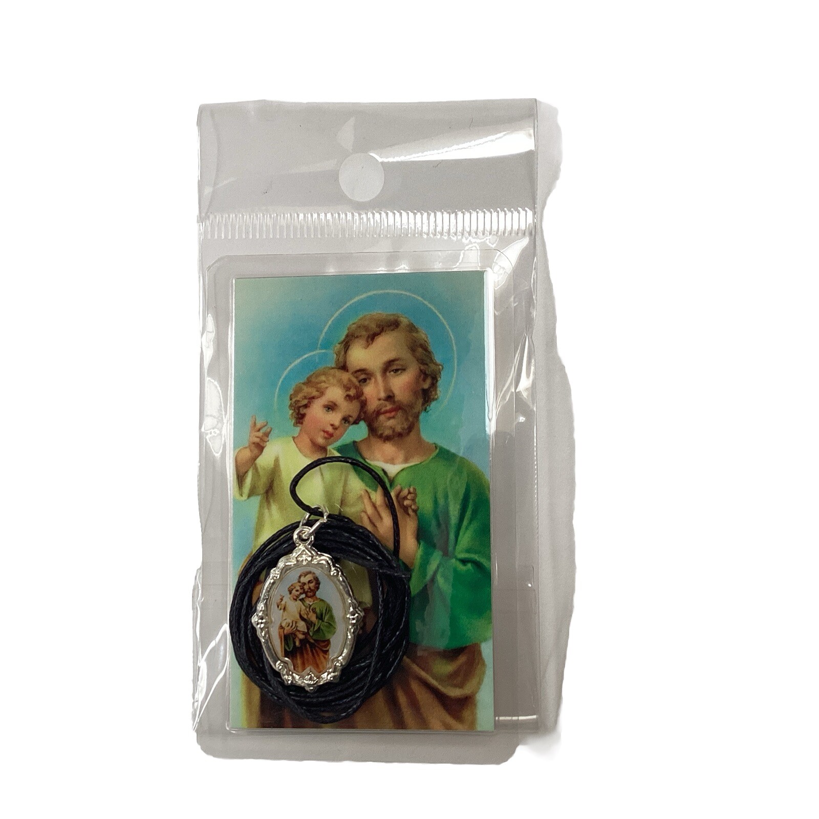 St Joseph Medal Pendant Charm Silver Tone. Medalla De San Jose Paq Con Estampa