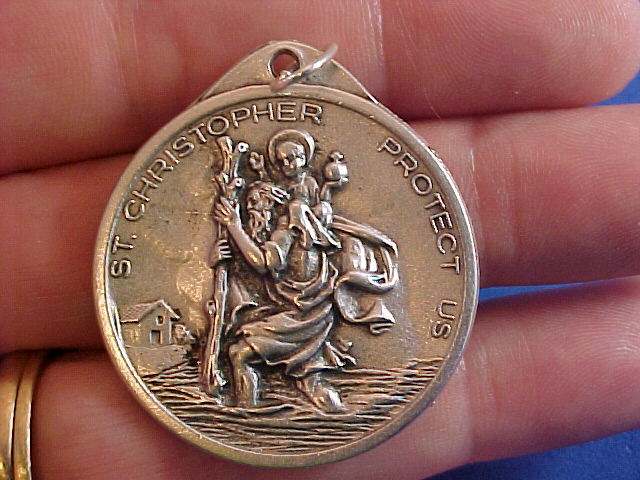 St Christopher/ Our Lady of the Highway KEYCHAIN Protection Medal Saint Medal