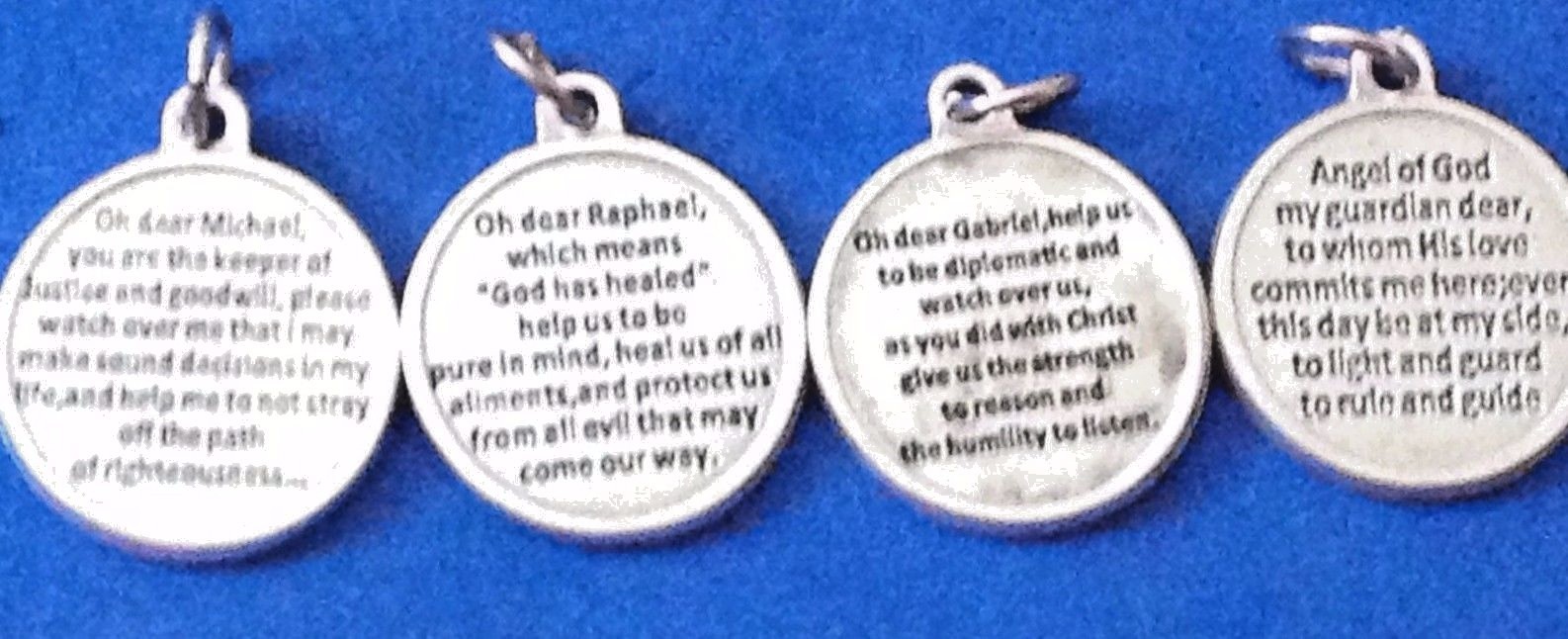 Lot 4 Archangel St Medals Michael Gabriel Raphael Guardian Angel Saint Italy