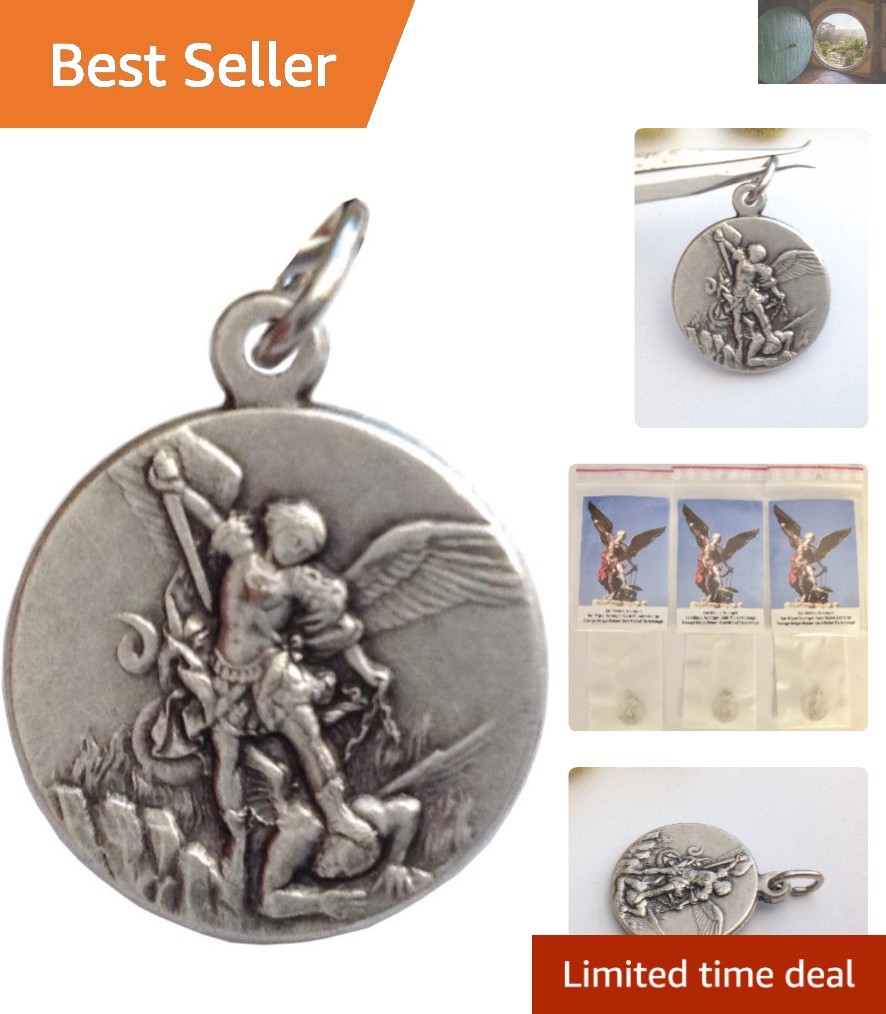 Saint Michael Archangel Medal Set – 100% Italian Craftsmanship in Gold & Silver