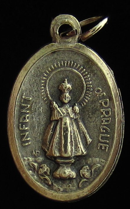 Infant of Prague Medal Religious Catholic Holy Spirit Dove Jesus