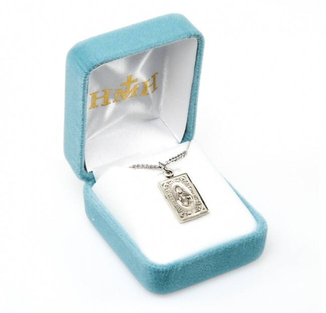 Our Lady of Mount Carmel Sterling Silver 18 Inch Medal Necklace