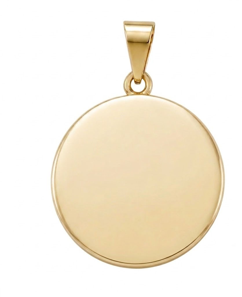 Our Lady of Czestochowa Handmade Medal Pendant 24K Gold Plated 1 Micron 0.8″