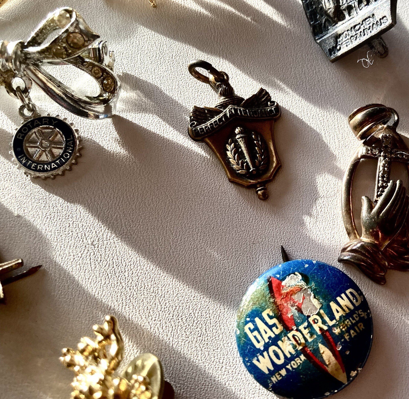 Nice Collection of Assorted Vintage Organizational/Religious Pins/Gold Toned/925