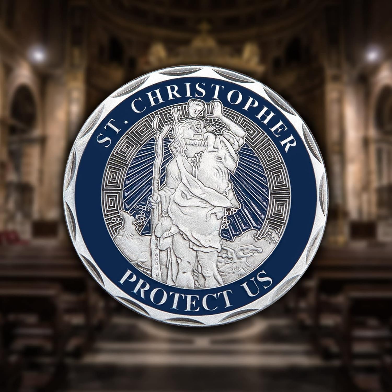 St Christopher Coin Religious Challenge Coin Saint Christopher Medal Bless Safet