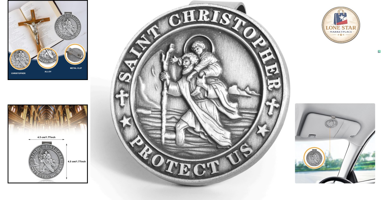 Saint Christopher Medal for Car – Perfect Gift for New Drivers and Loved Ones