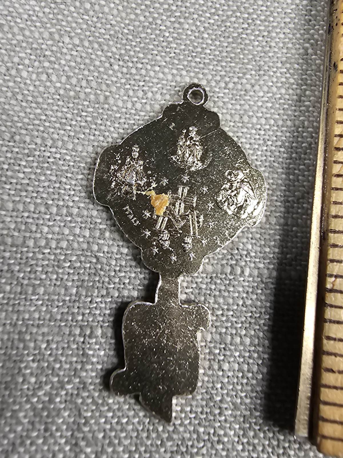 Vintage Pendant Cross “Golden Key To God” Religious Christian Gift D5